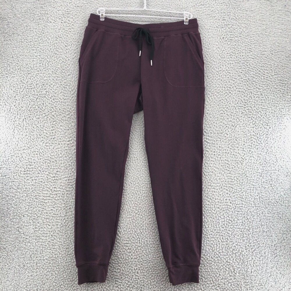 Zyia Active Pant Womens Large Maroon Joggers Stretch Sport Athleisure Outdoors